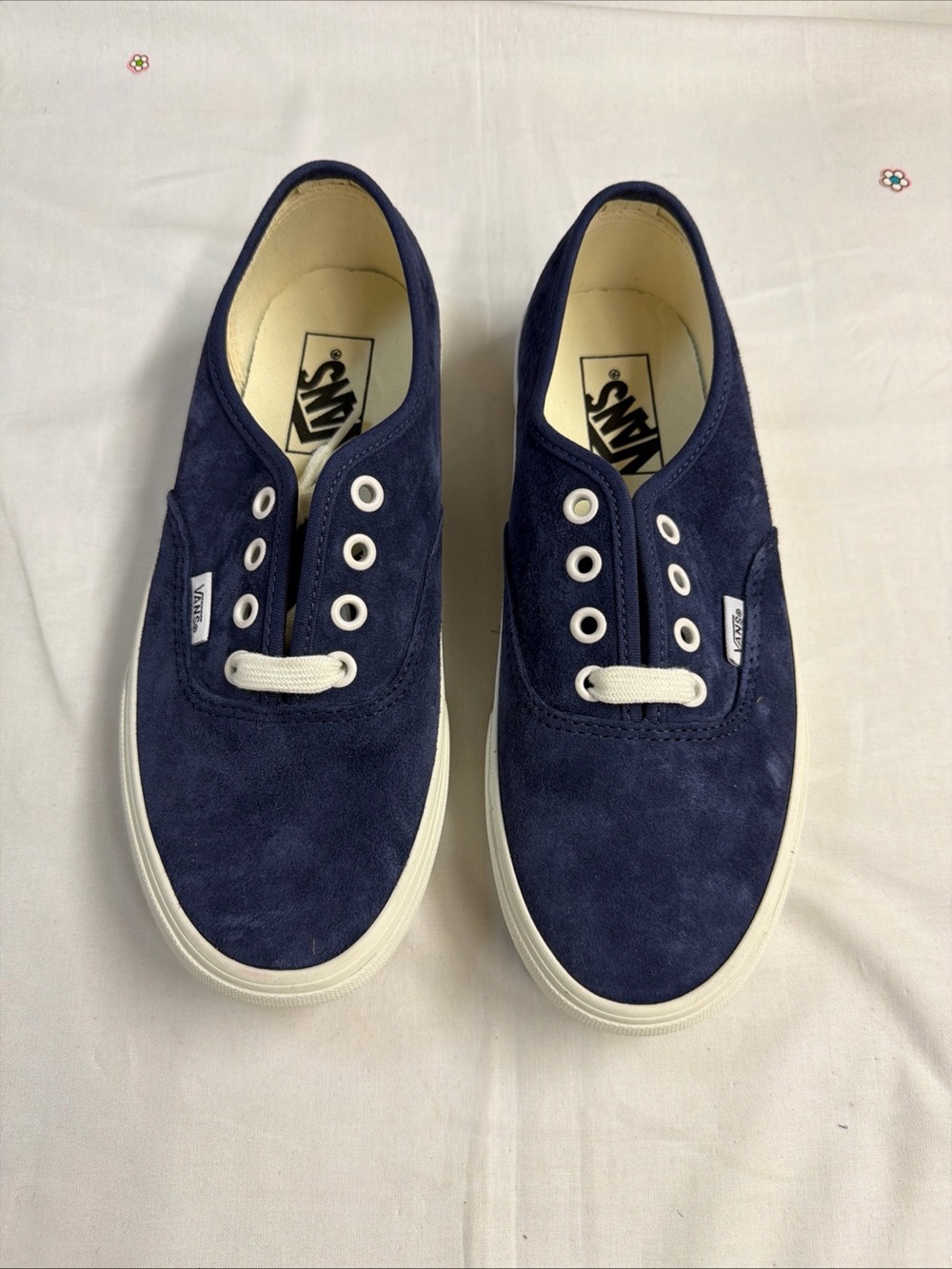 Vans Men’s Navy Suede Authentic Slip-On Sneakers